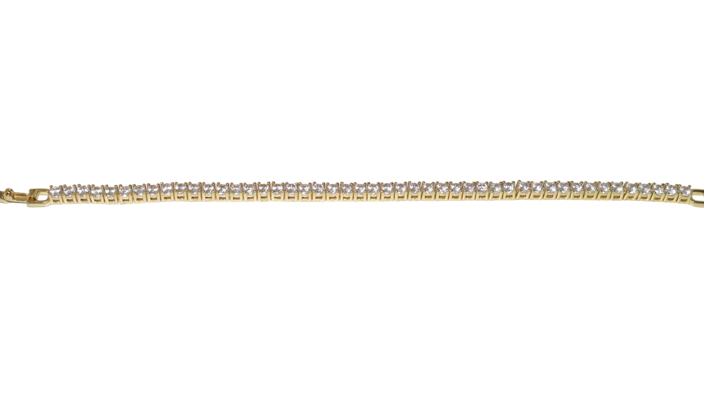 Isabel tennis bracelet gold